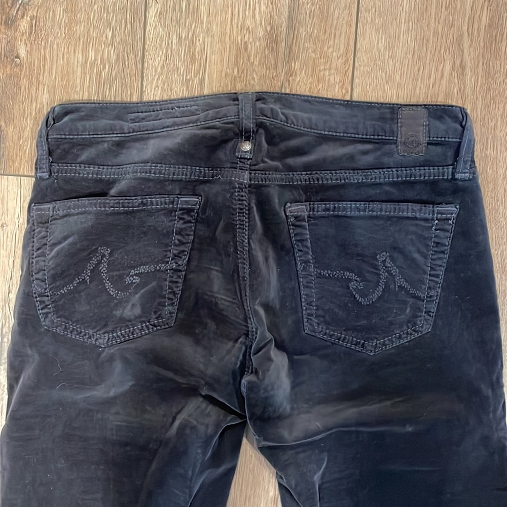AG The Kiss Dark Gray Velvet Jeans Size 26R - Picture 7 of 8